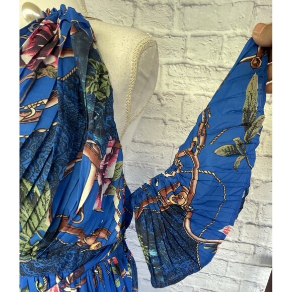 Latiste  Floral Print Maxi Dress Accordion-Pleated  Chiffon Sleeve Size 1X - Picture 5 of 11